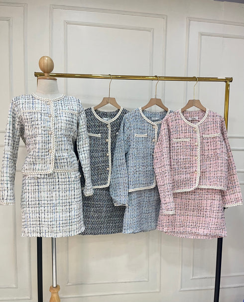 Women Elegant Winter Tweed Sets